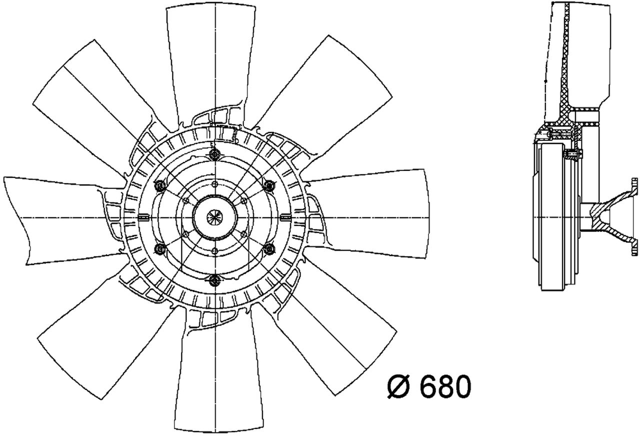MAHLE Truck/Bus Radiator/condenser fan CFF420000P
