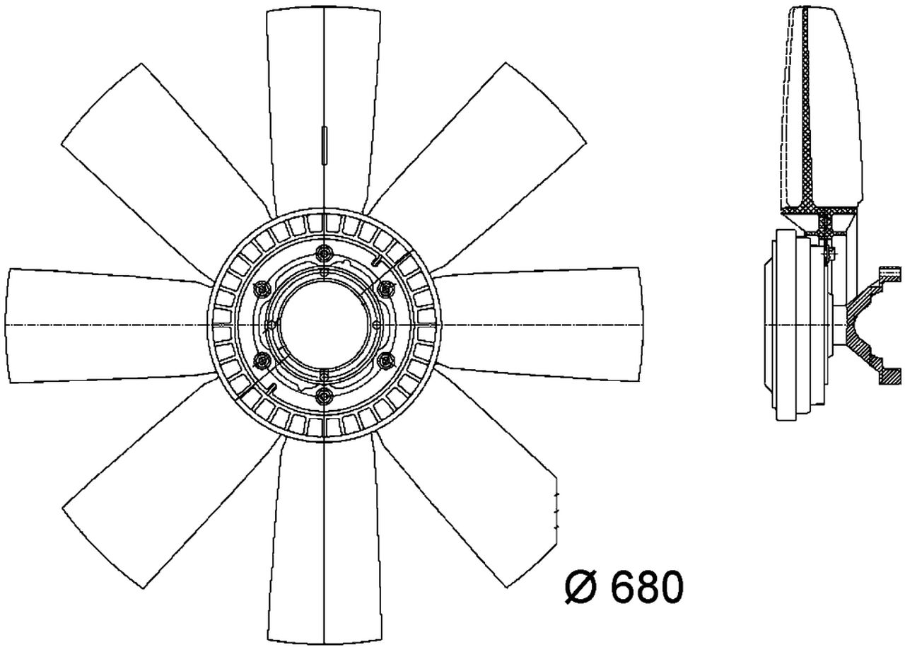 MAHLE Truck/Bus Radiator/condenser fan CFF438000P