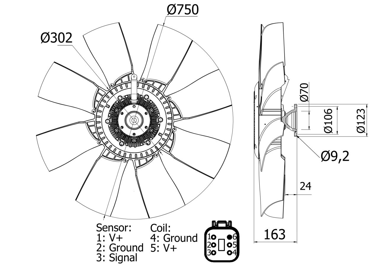 MAHLE Truck/Bus Radiator/condenser fan CFF454000S