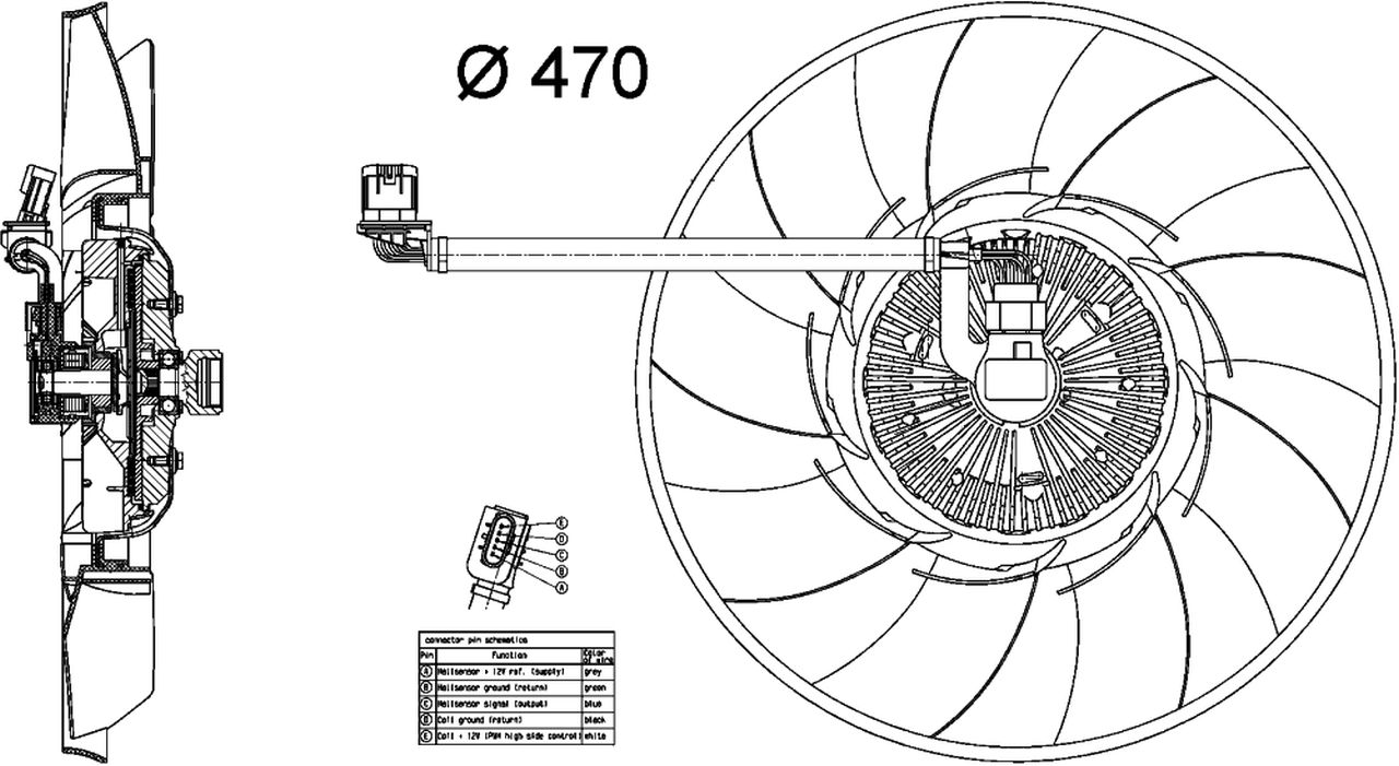 MAHLE PC Radiator/condenser fan  CFF456000P