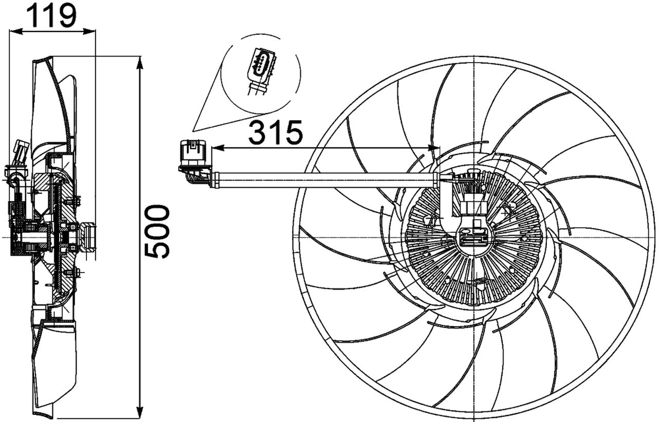 MAHLE PC Radiator/condenser fan  CFF469000P
