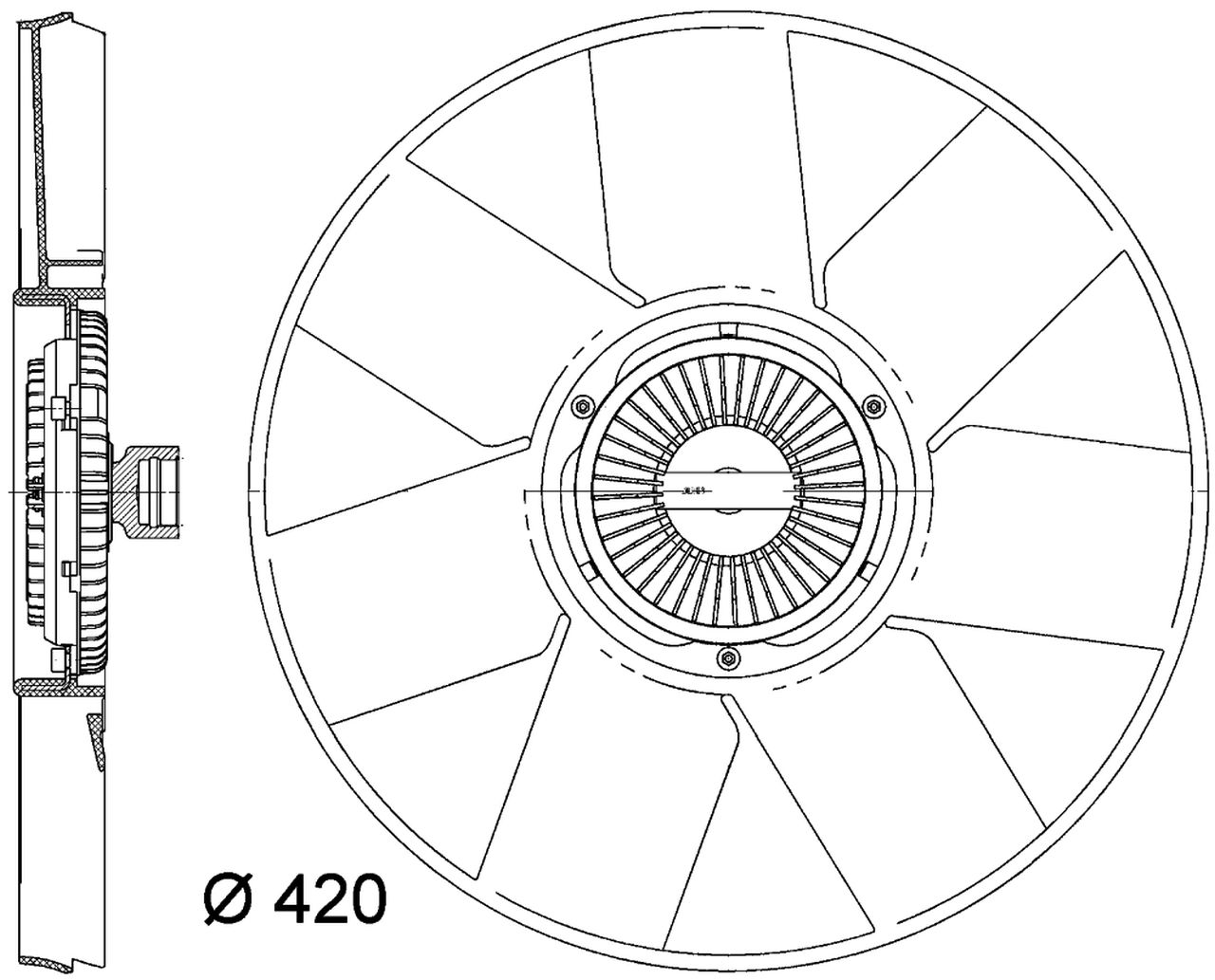 MAHLE LCV Radiator/condenser fan  CFF472000P