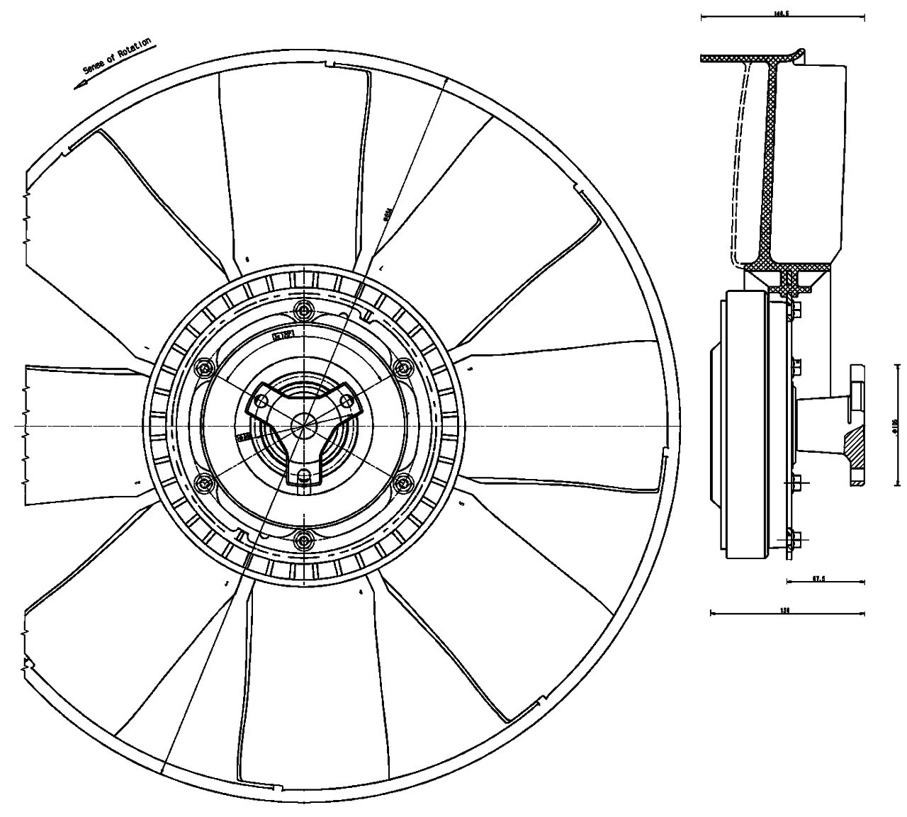 MAHLE Truck/Bus Radiator/condenser fan CFF479000P