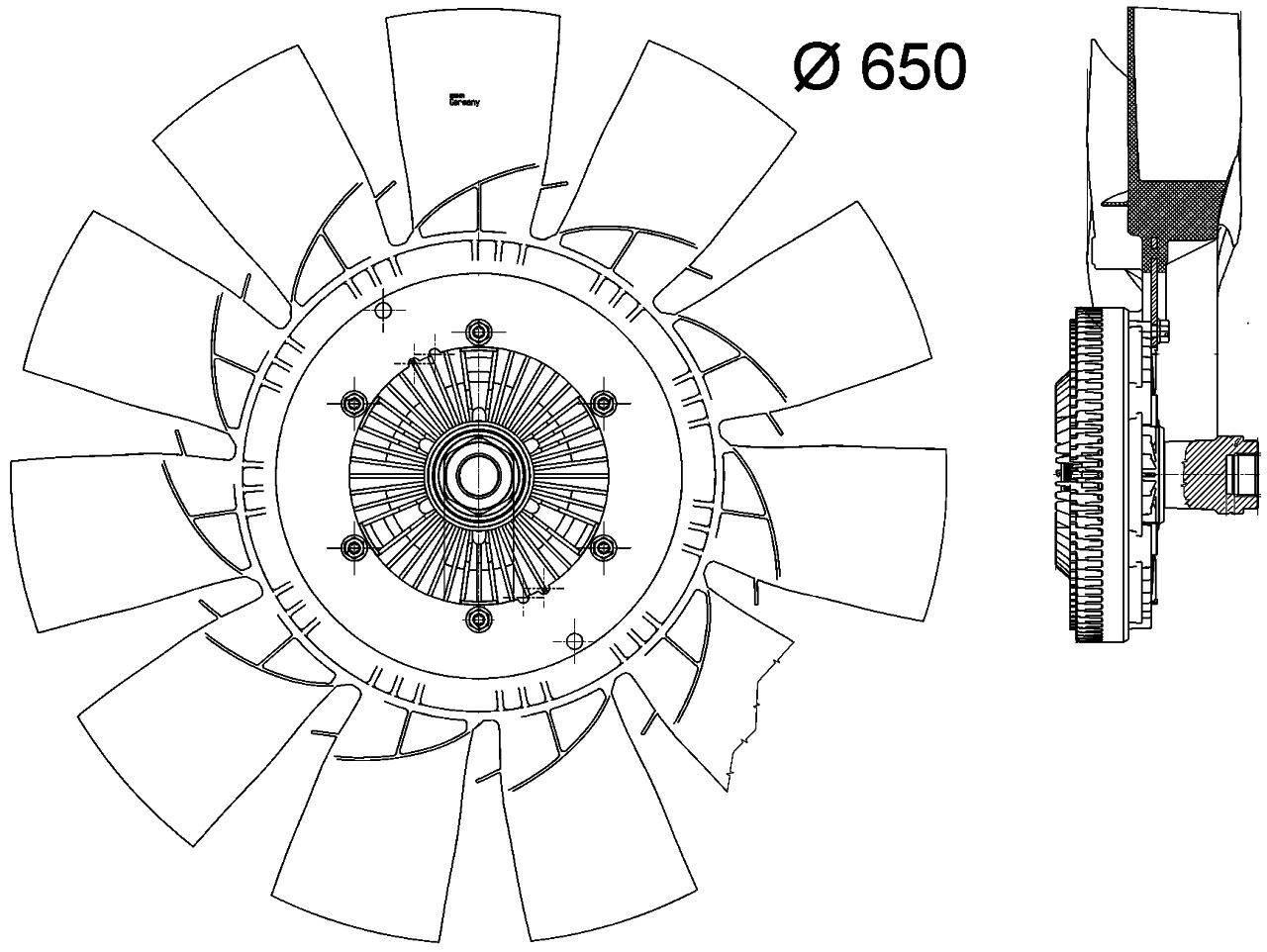 MAHLE Truck/Bus Radiator/condenser fan CFF485000P
