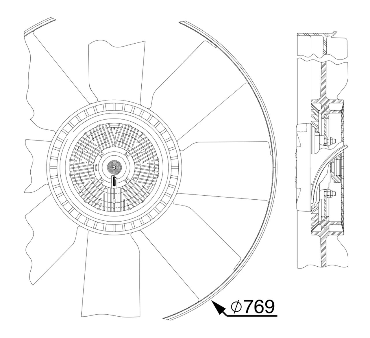 MAHLE Truck/Bus Radiator/condenser fan CFF508000P