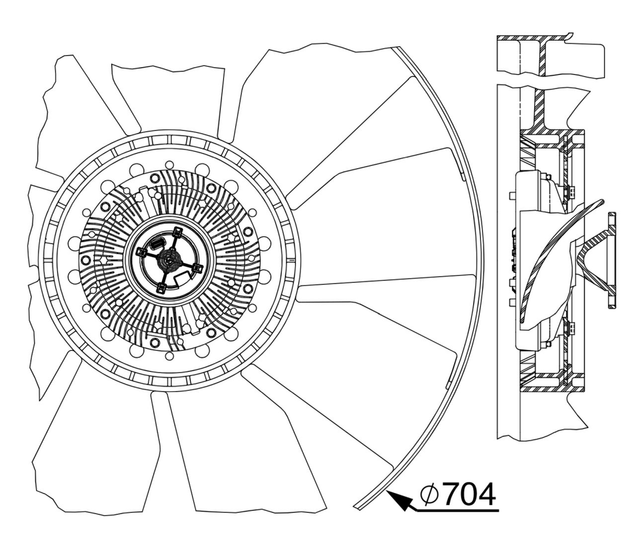MAHLE Truck/Bus Radiator/condenser fan CFF520000P