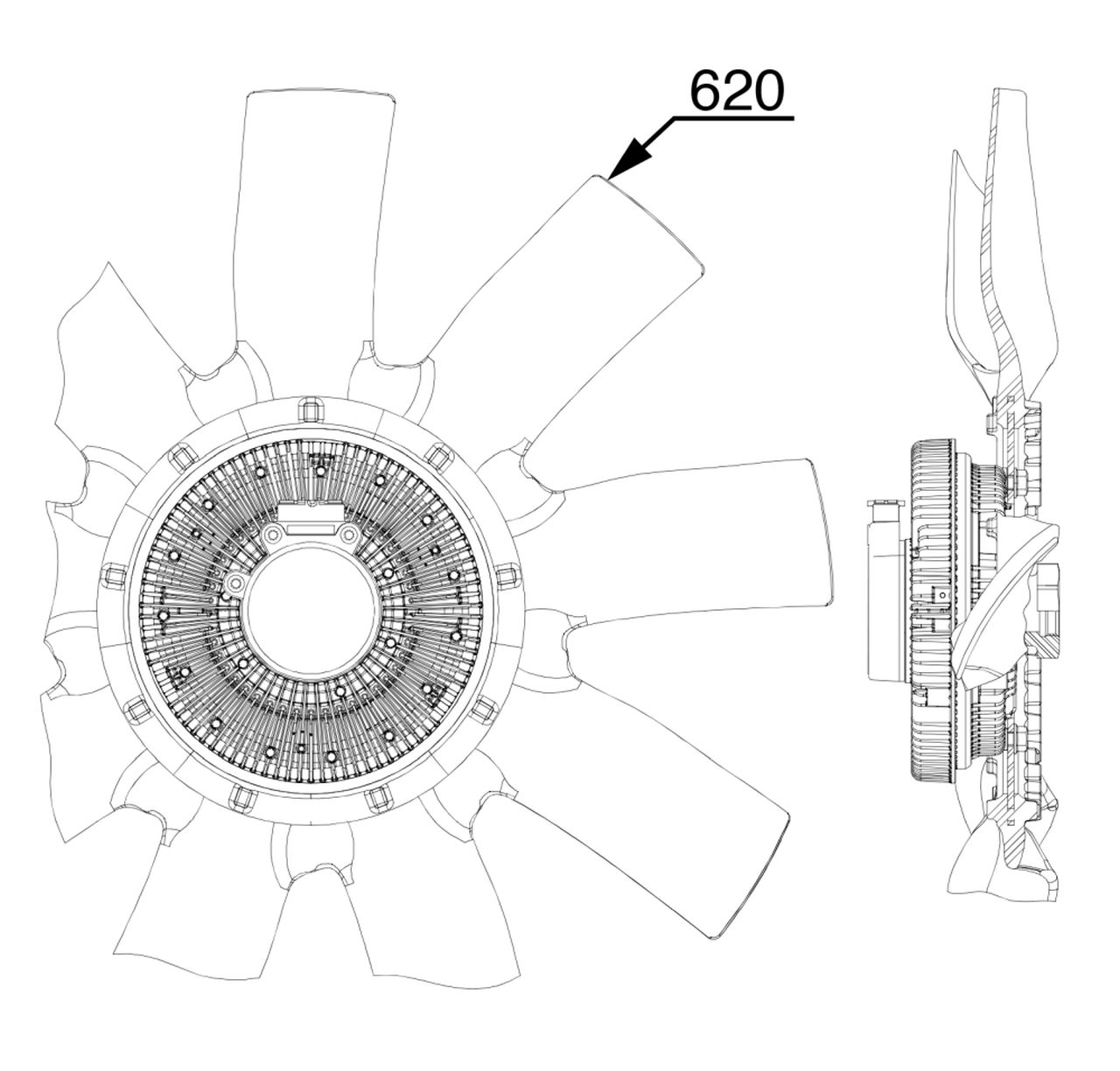 MAHLE OHW Radiator/condenser fan  CFF524000P