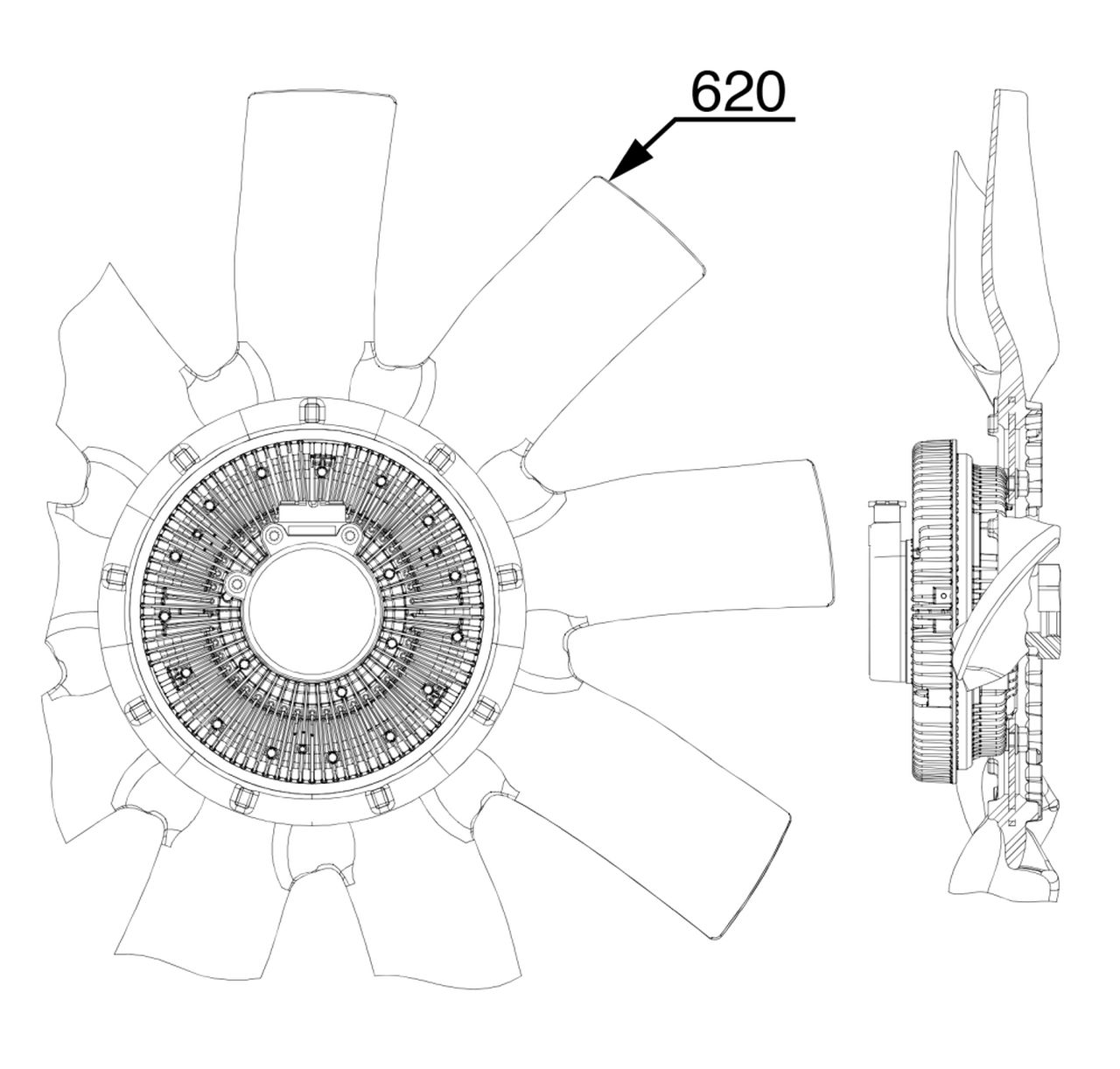 MAHLE OHW Radiator/condenser fan  CFF524000P