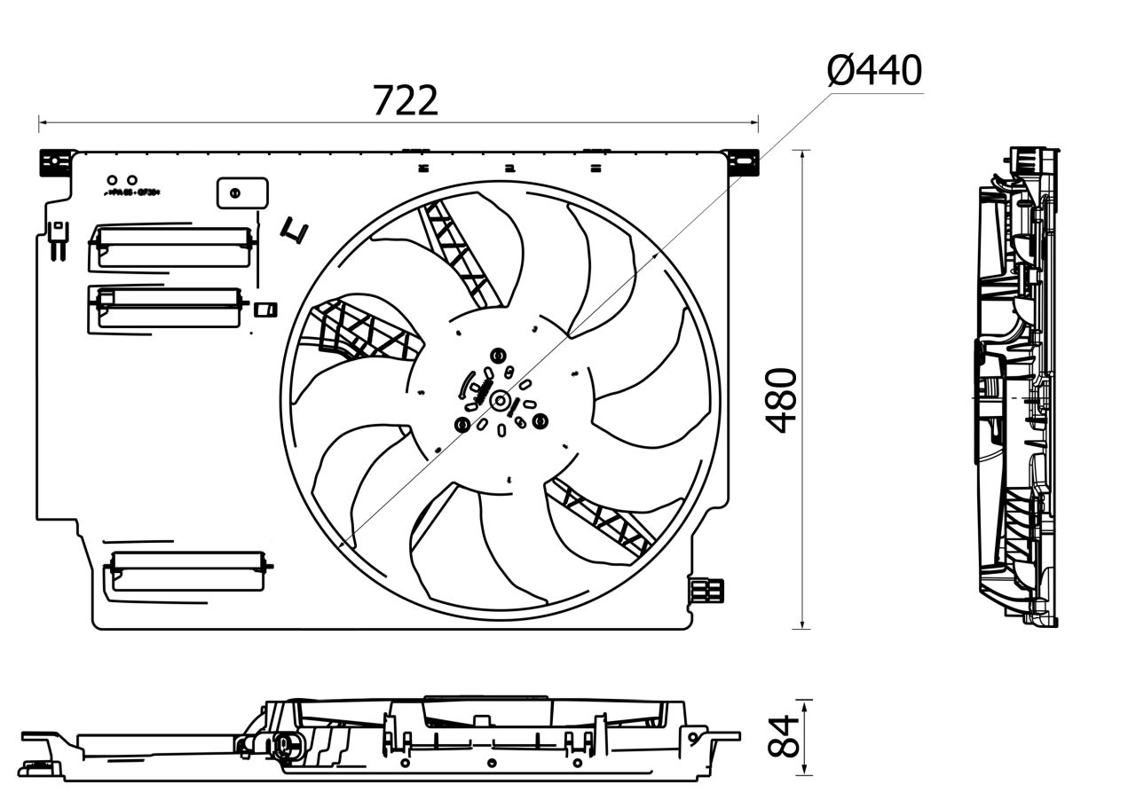 MAHLE PC Radiator/condenser fan  CFF532000P
