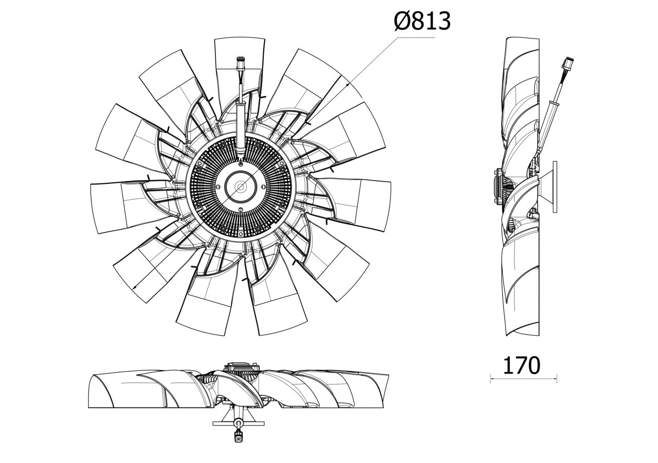 MAHLE Truck/Bus Radiator/condenser fan CFF540000P