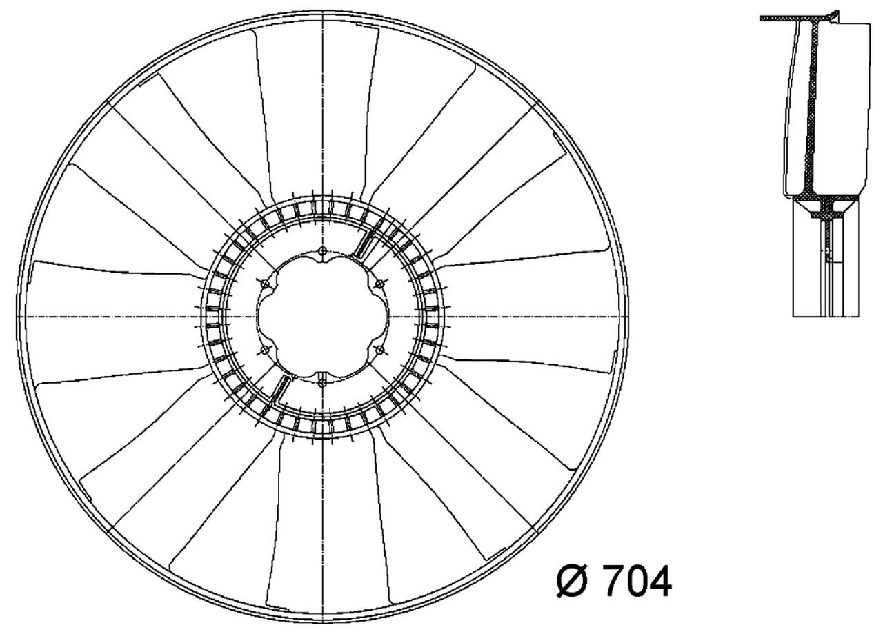 MAHLE Truck/Bus Fan wheel CFW15000P