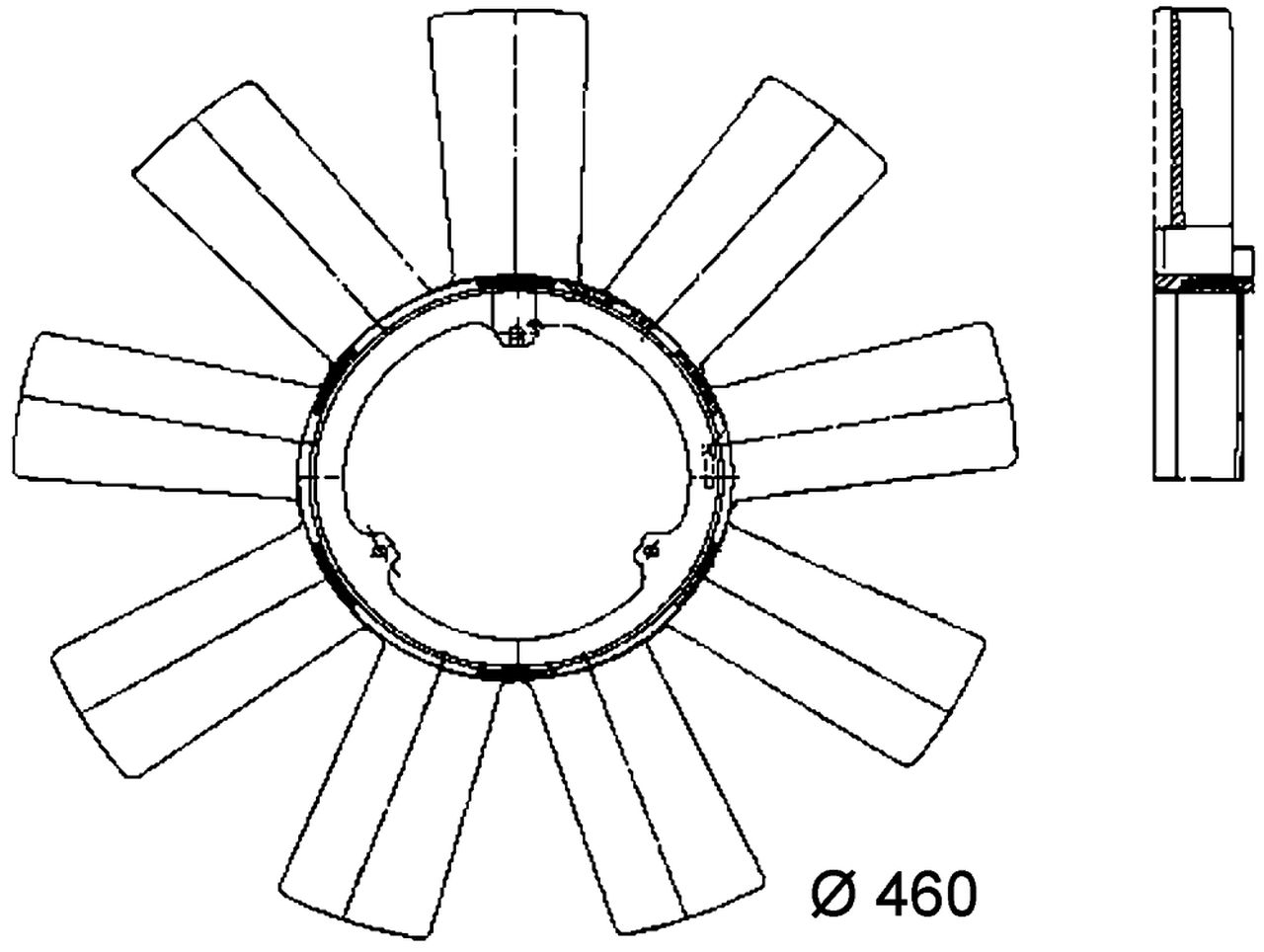 MAHLE LCV Fan wheel CFW18000P