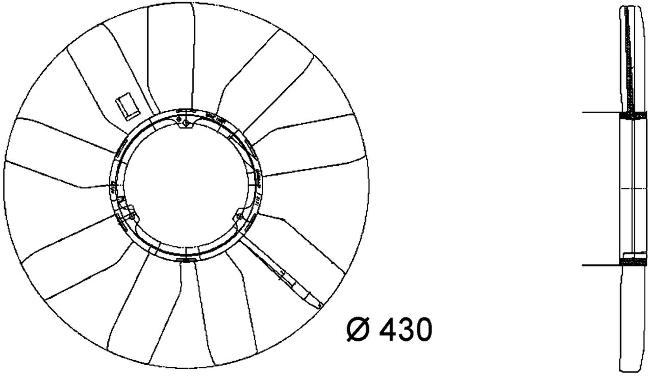 MAHLE LCV Fan wheel CFW28000P