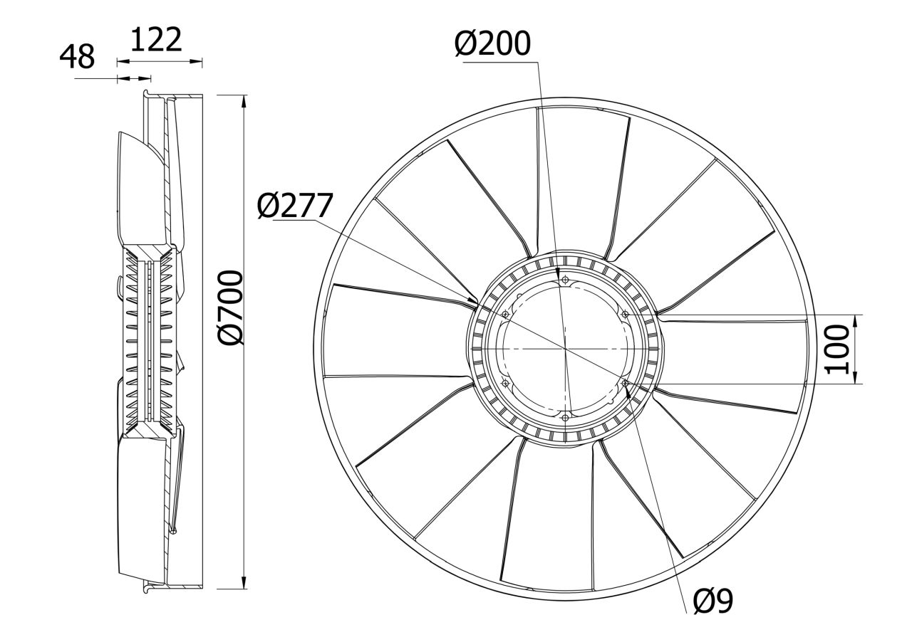 MAHLE Truck/Bus Fan wheel CFW31000S