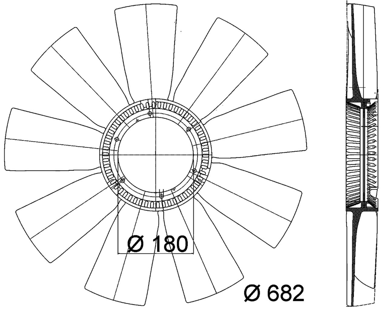 MAHLE Truck/Bus Fan wheel CFW47000P