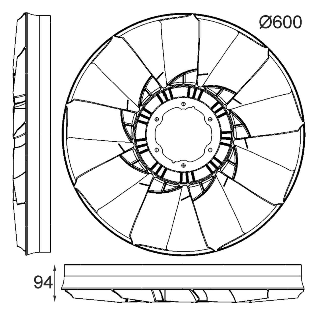 MAHLE OHW Fan wheel CFW52000P