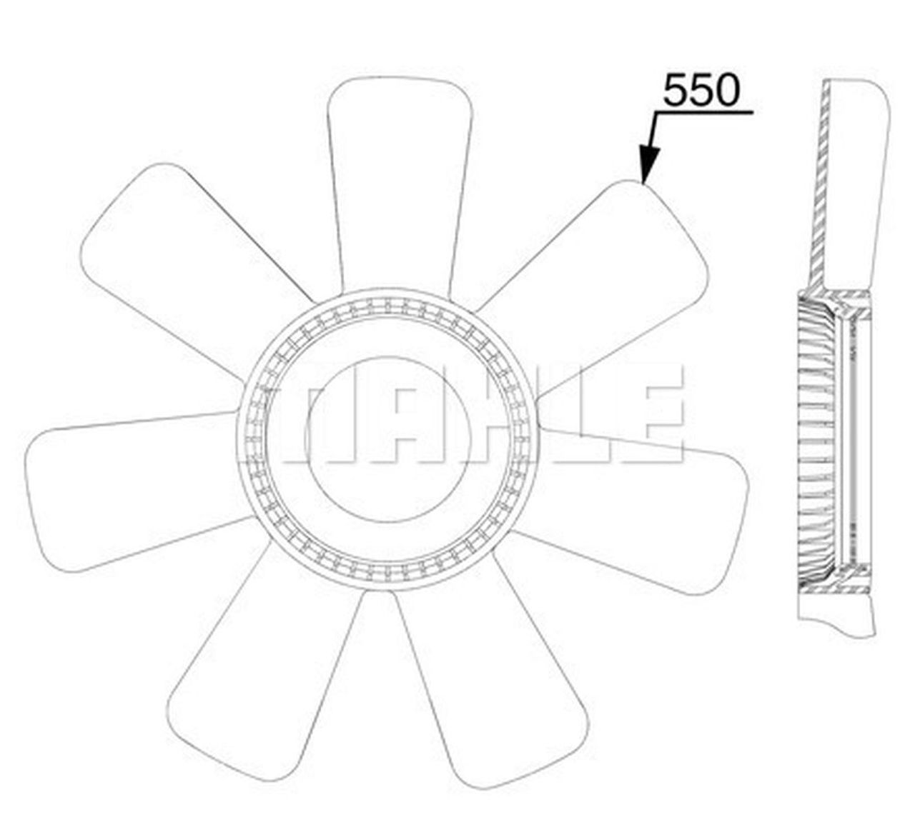 MAHLE OHW Fan wheel CFW89000P
