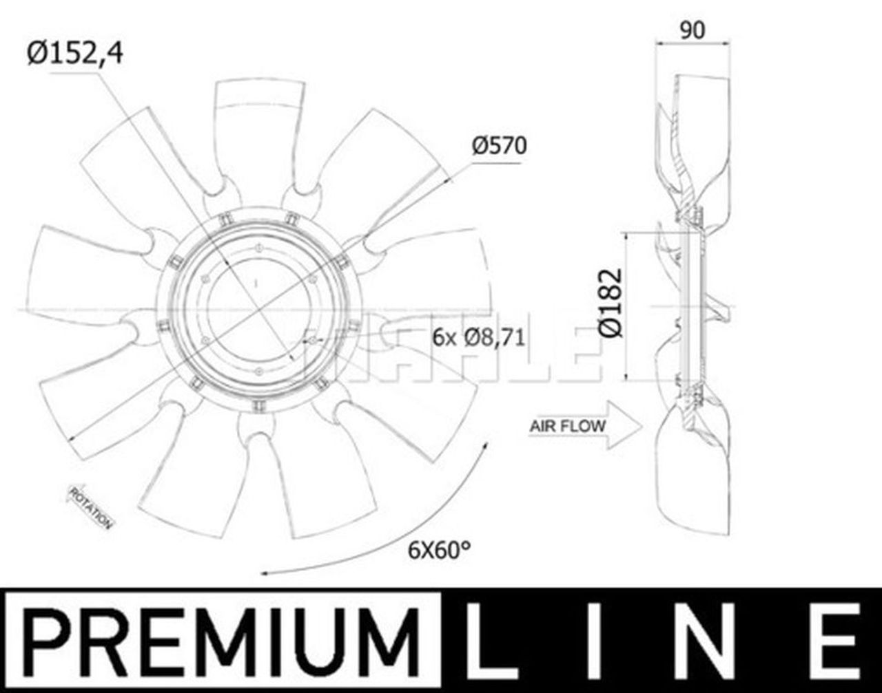 MAHLE OHW Fan wheel CFW93000P