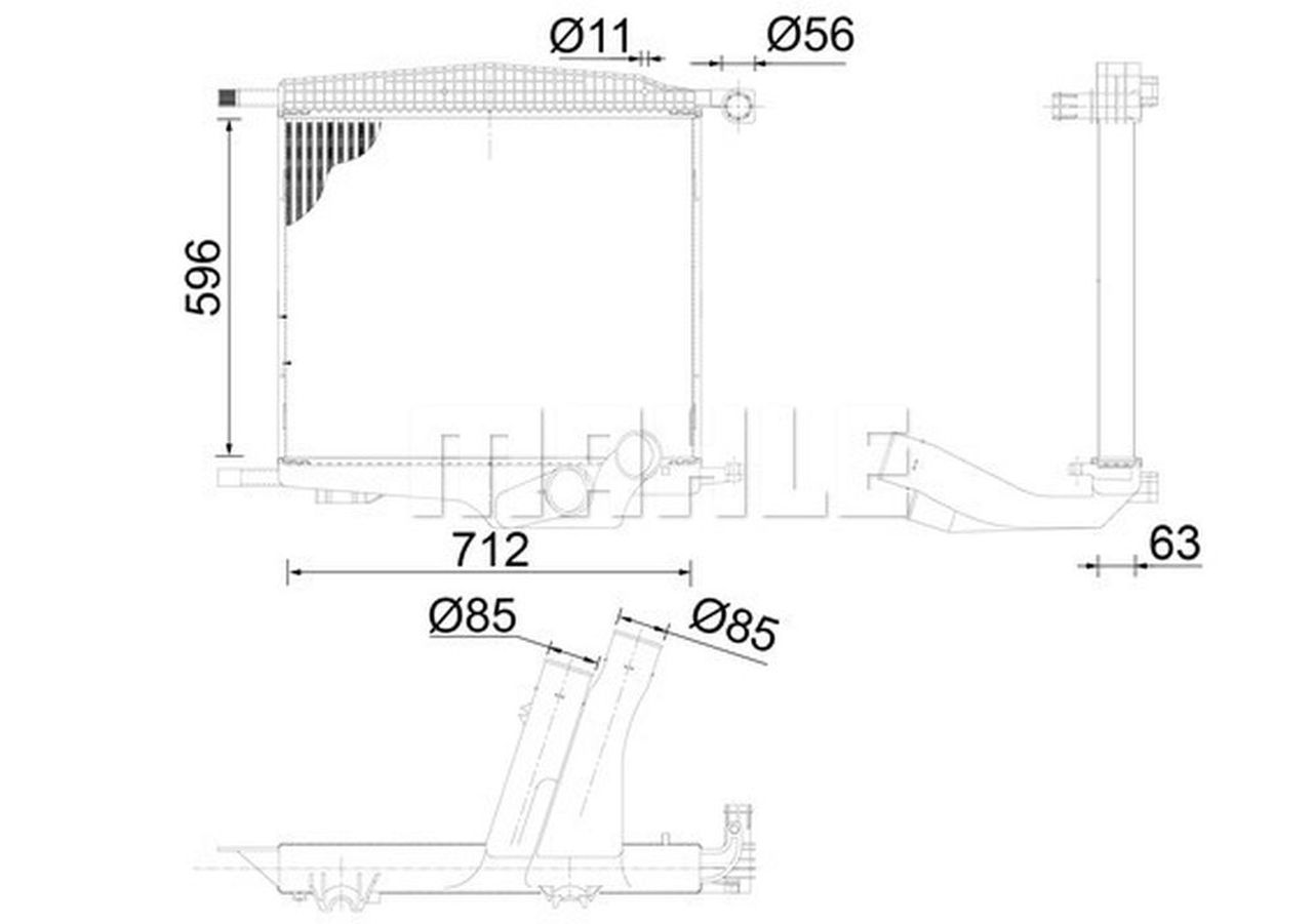 MAHLE Charge air cooler CI104000S