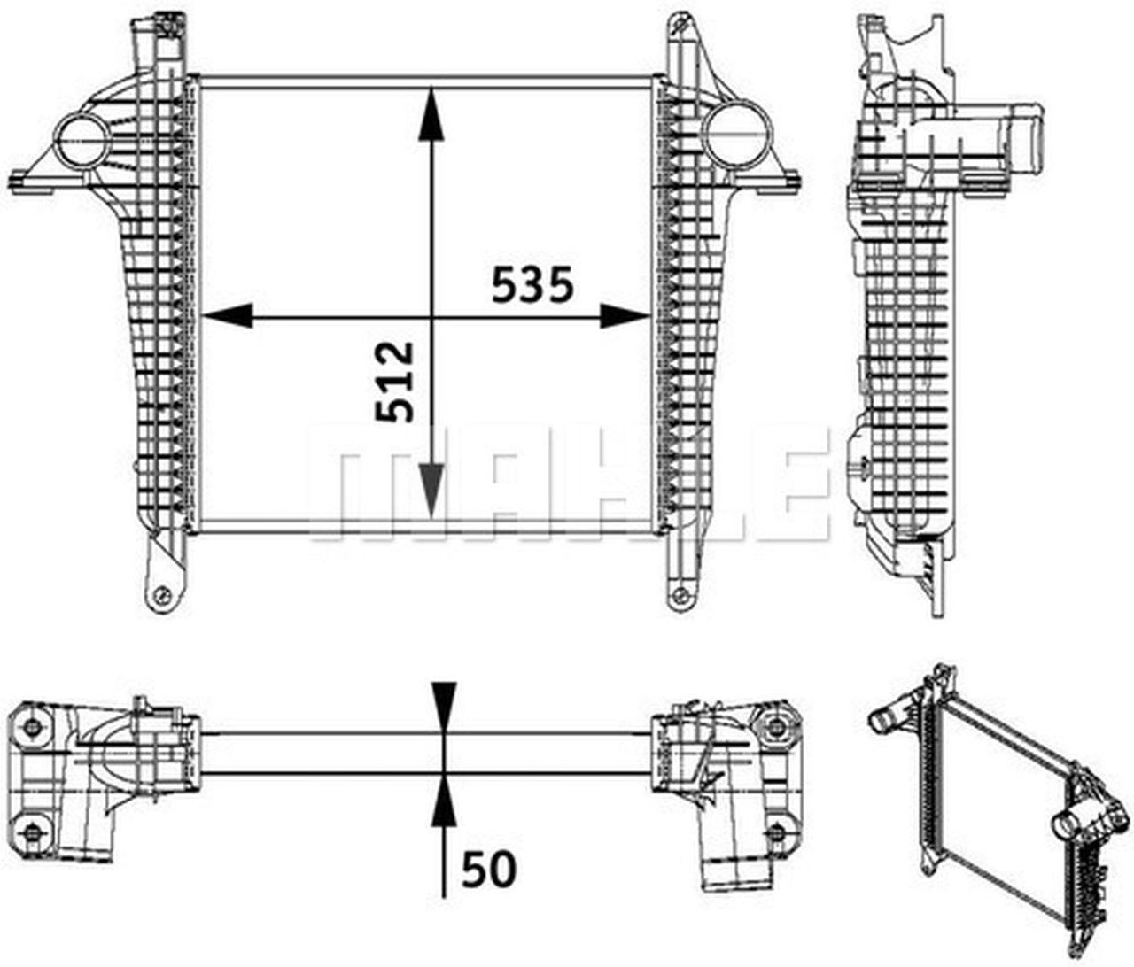 MAHLE Truck/Bus Charge air cooler CI136000P