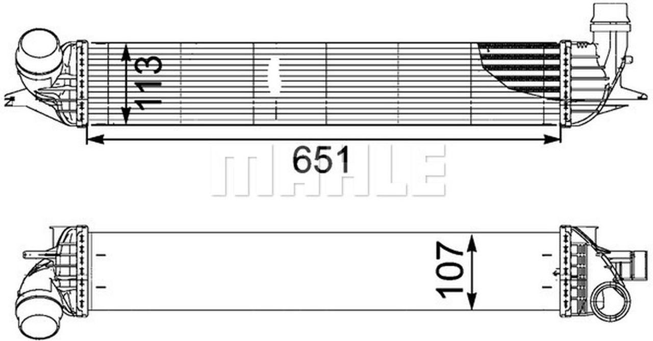 MAHLE PC Charge air cooler CI151000P