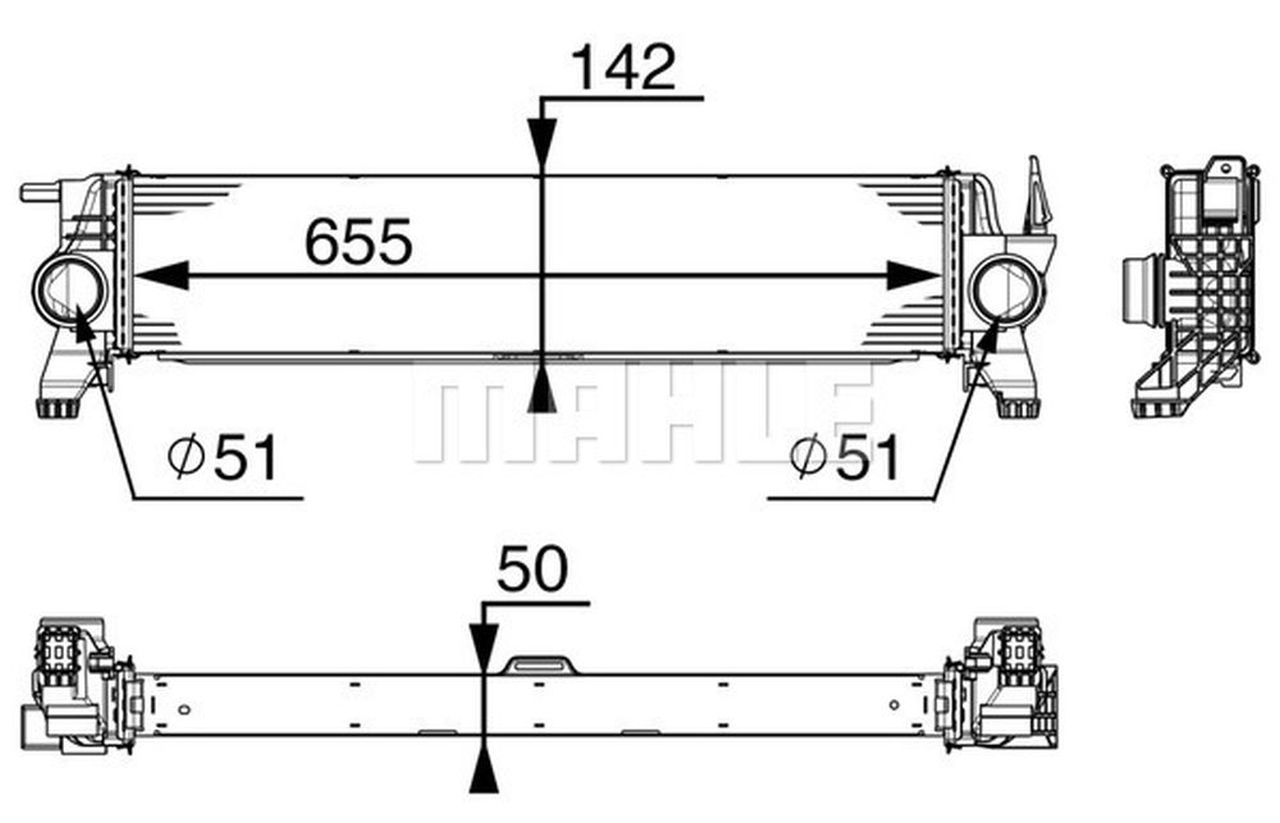 MAHLE PC Charge air cooler CI153000P