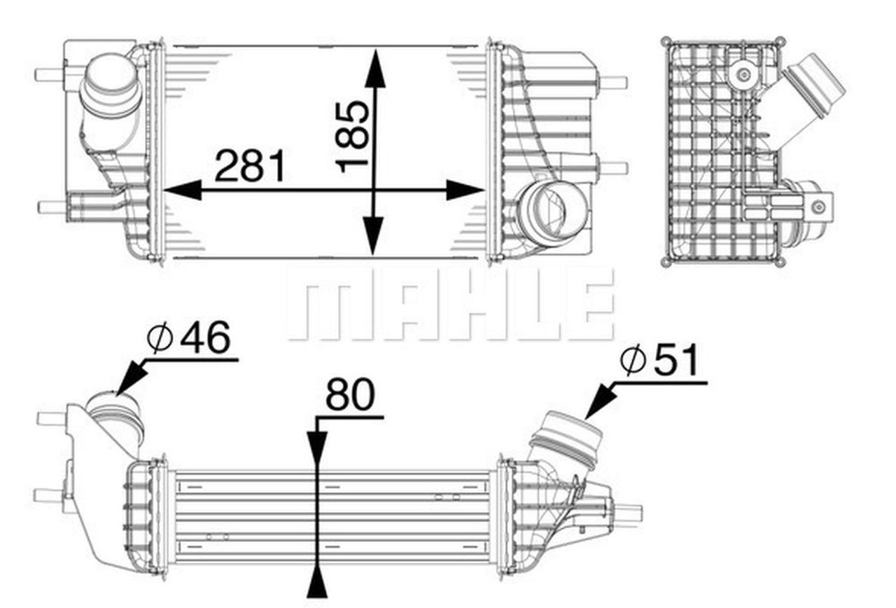 MAHLE PC Charge air cooler CI154000P
