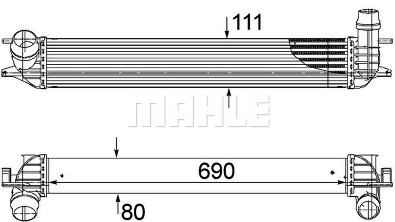 MAHLE PC Charge air cooler CI155000P