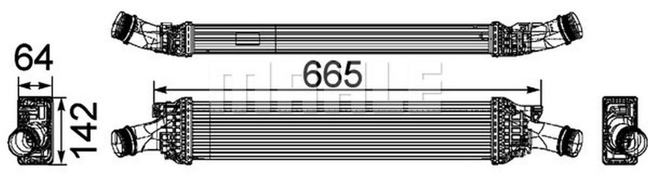 MAHLE PC Charge air cooler CI170000P