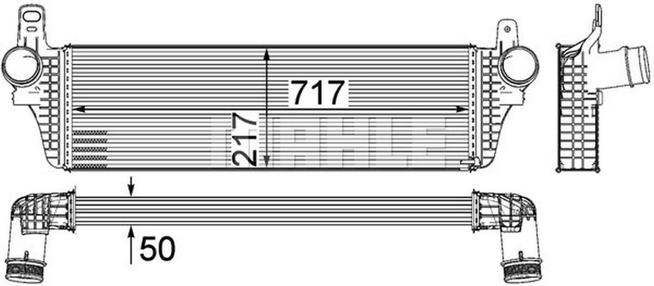 MAHLE LCV Charge air cooler CI242000P