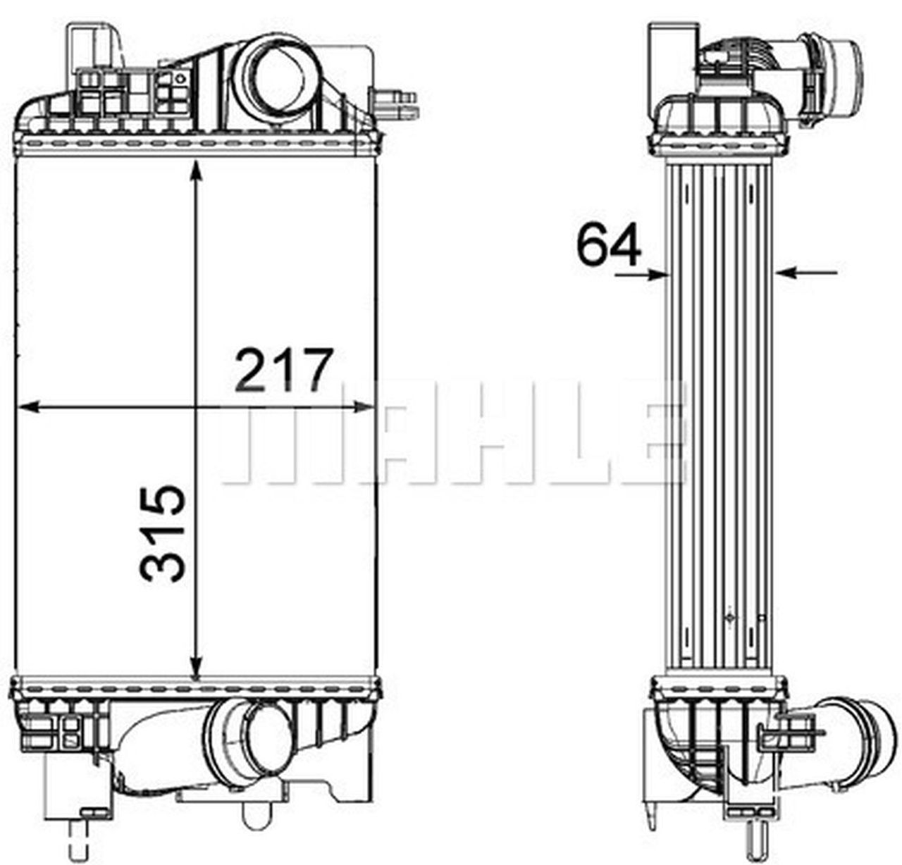 MAHLE PC Charge air cooler CI262000P