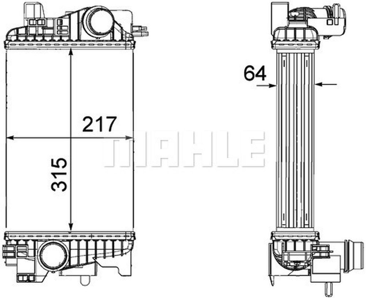 MAHLE PC Charge air cooler CI263000P