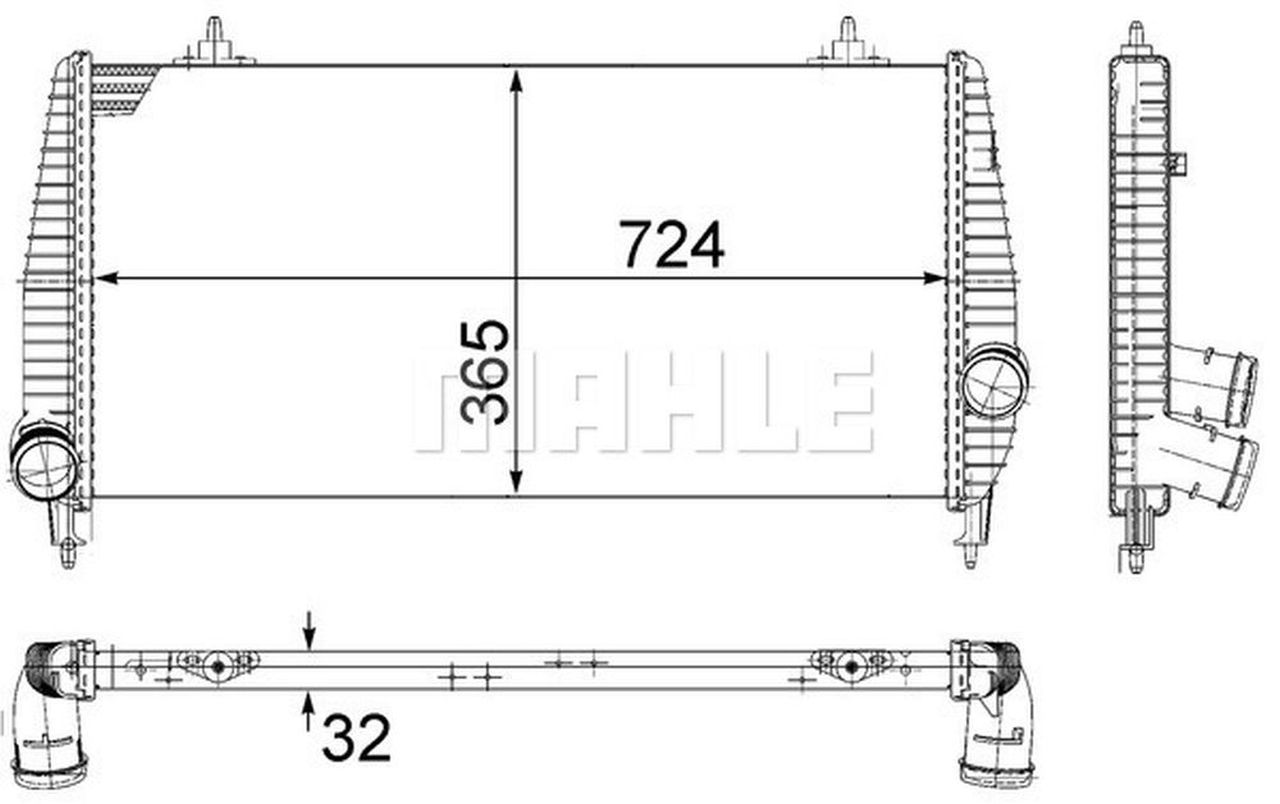 MAHLE PC Charge air cooler CI266000P