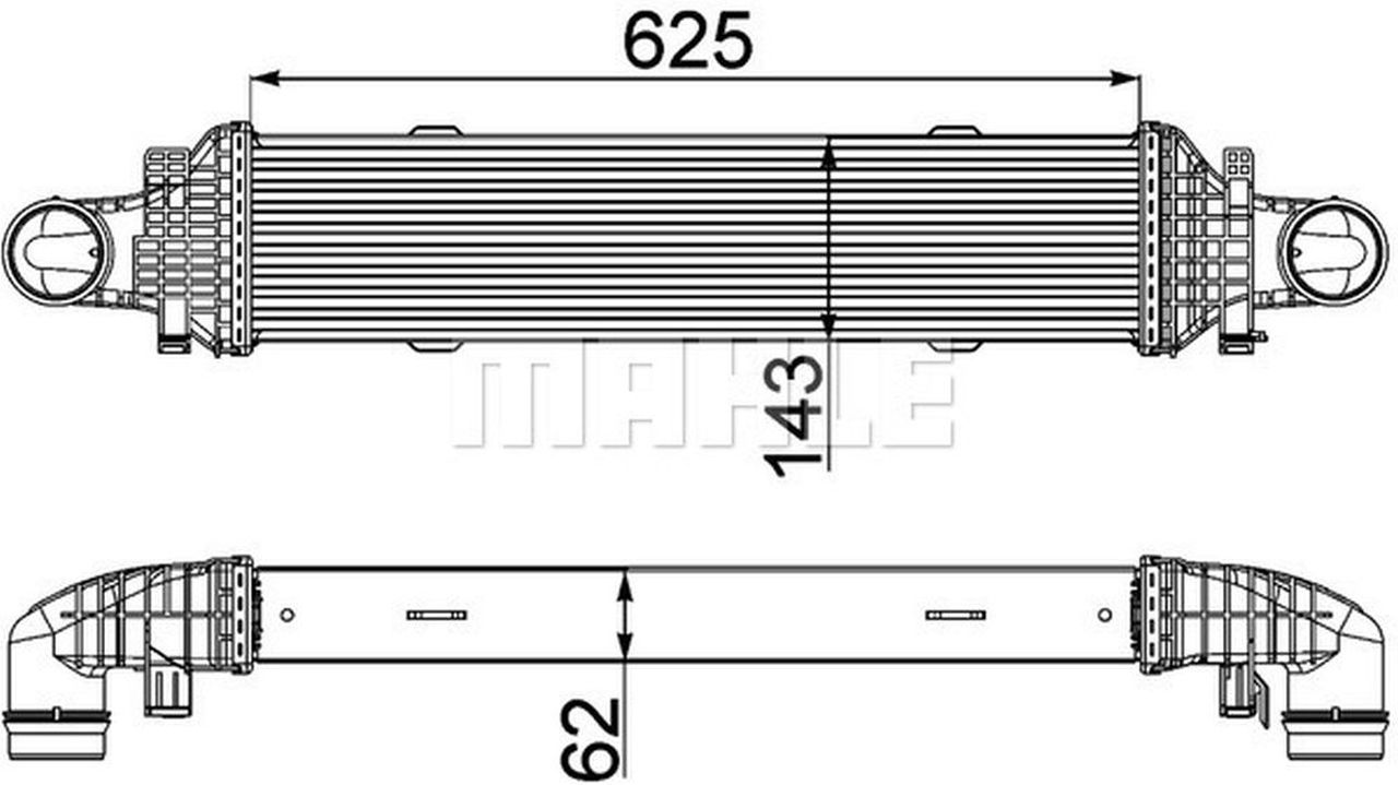 MAHLE PC Charge air cooler CI357000P