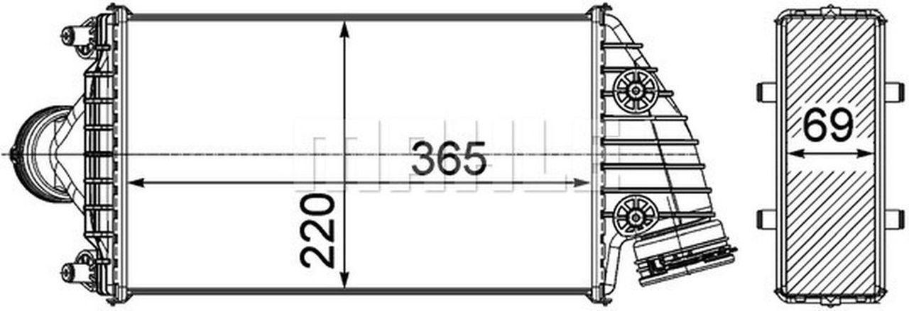 MAHLE PC Charge air cooler CI379000P