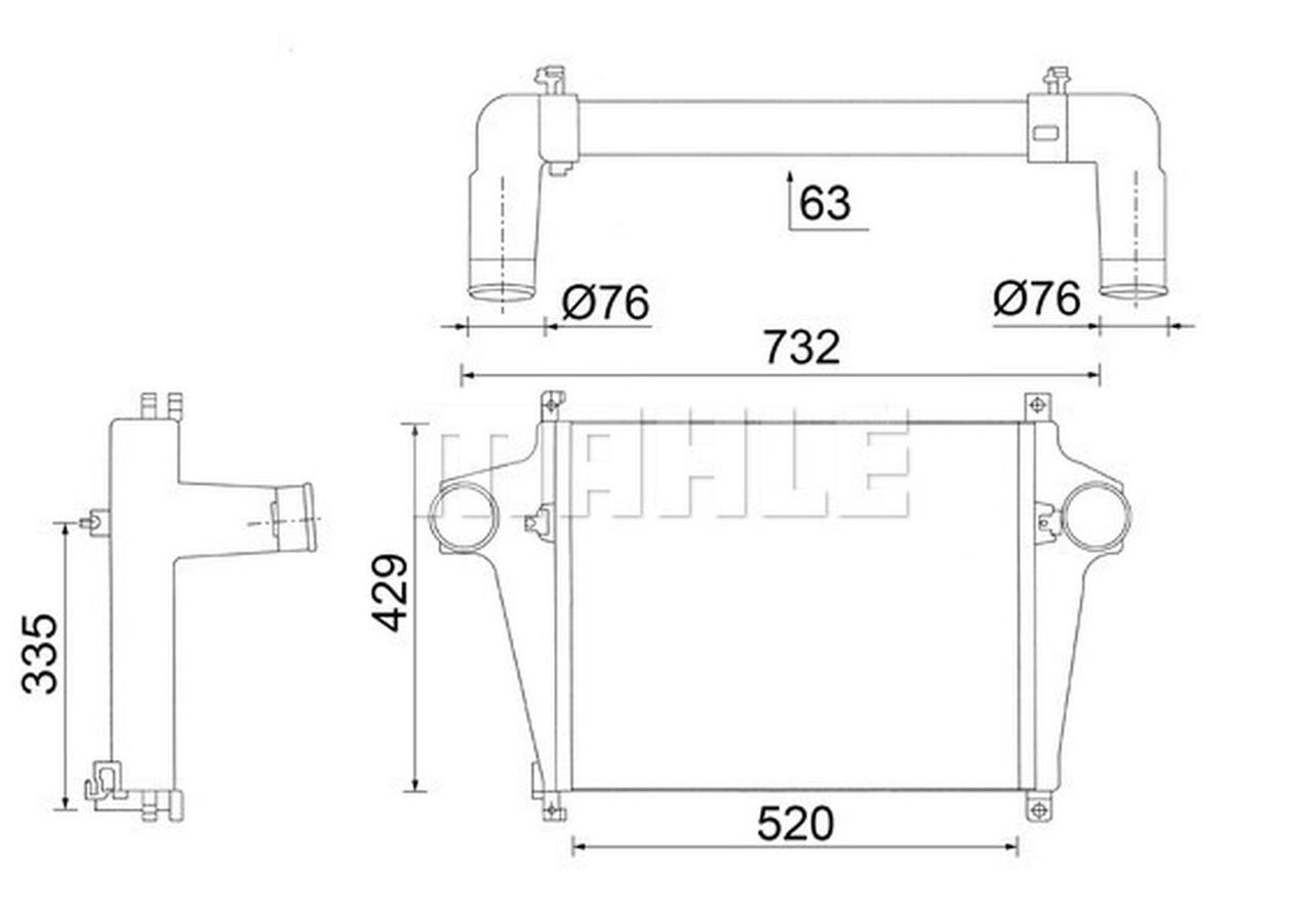 MAHLE Charge air cooler CI623000S