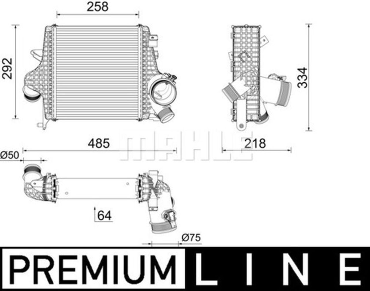 MAHLE Premium Line Charge air cooler CI640000P