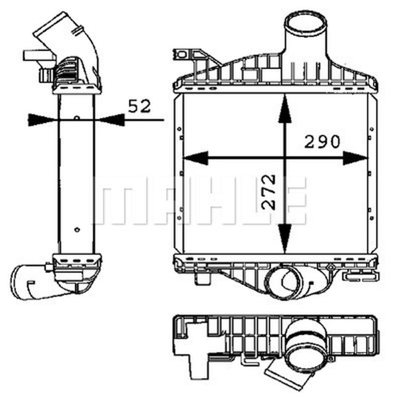 MAHLE LCV Charge air cooler CI88000P