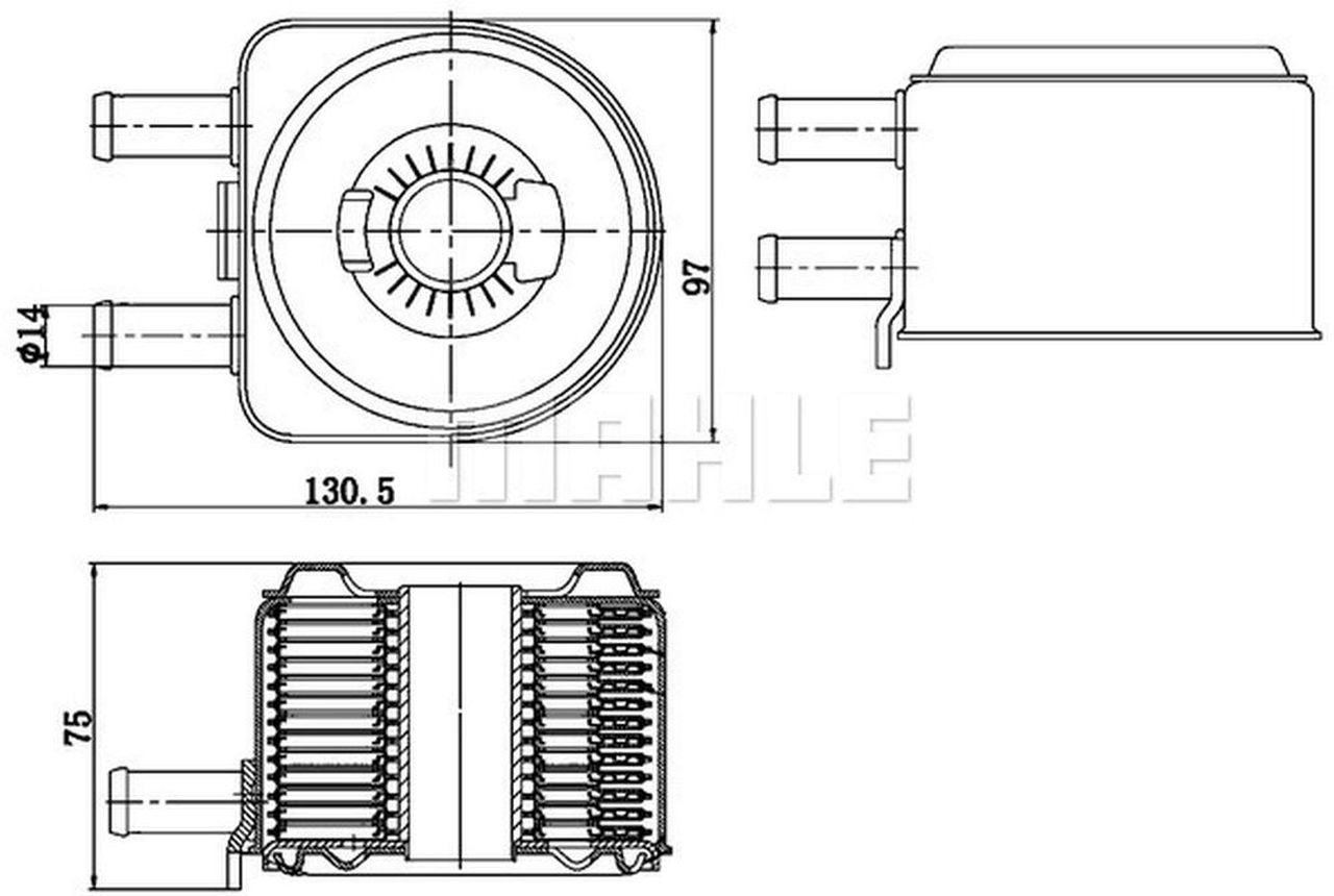 MAHLE PC Oil cooler CLC176000S