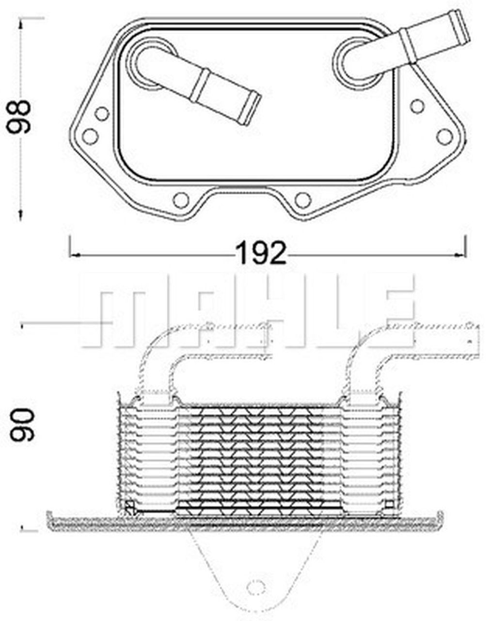 MAHLE PC Oil cooler CLC186000S