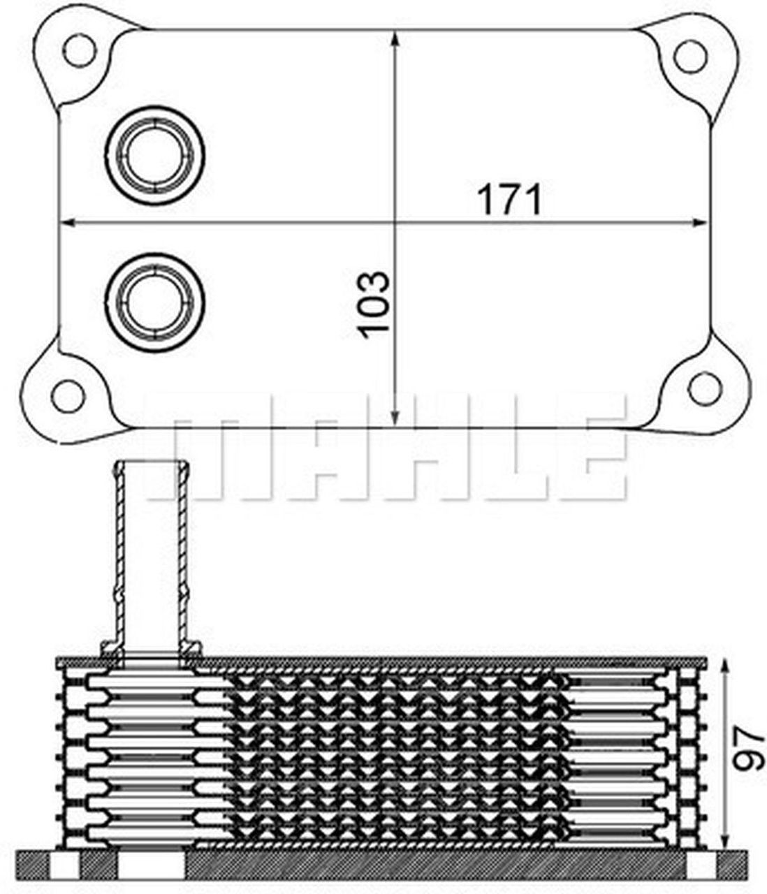 MAHLE LCV Oil cooler CLC200000S