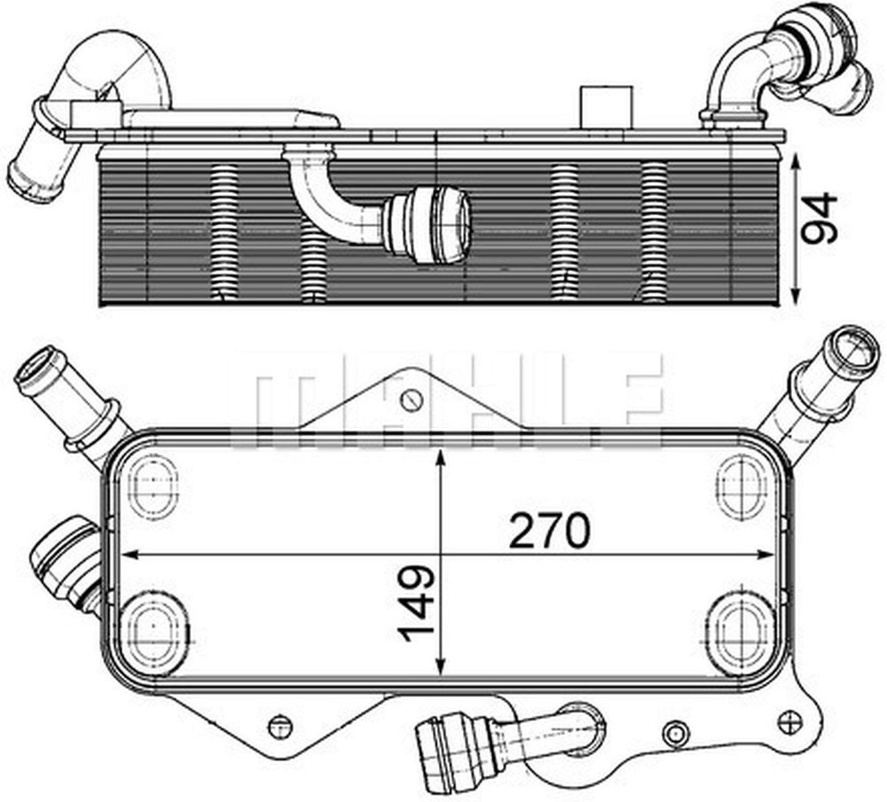 MAHLE PC Oil cooler CLC218000P MAHLE PC Oil cooler CLC218000P