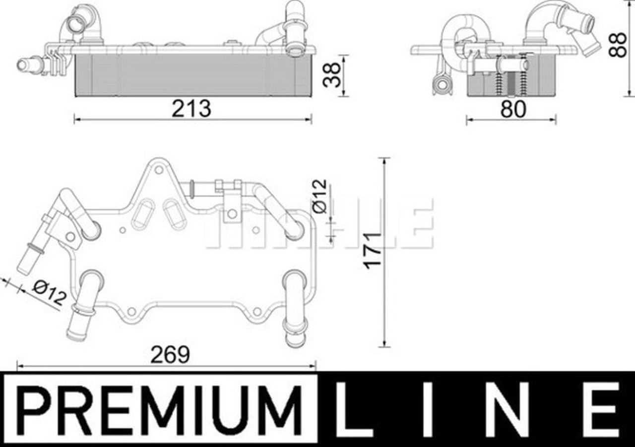 MAHLE Premium Line Oil cooler CLC283000P