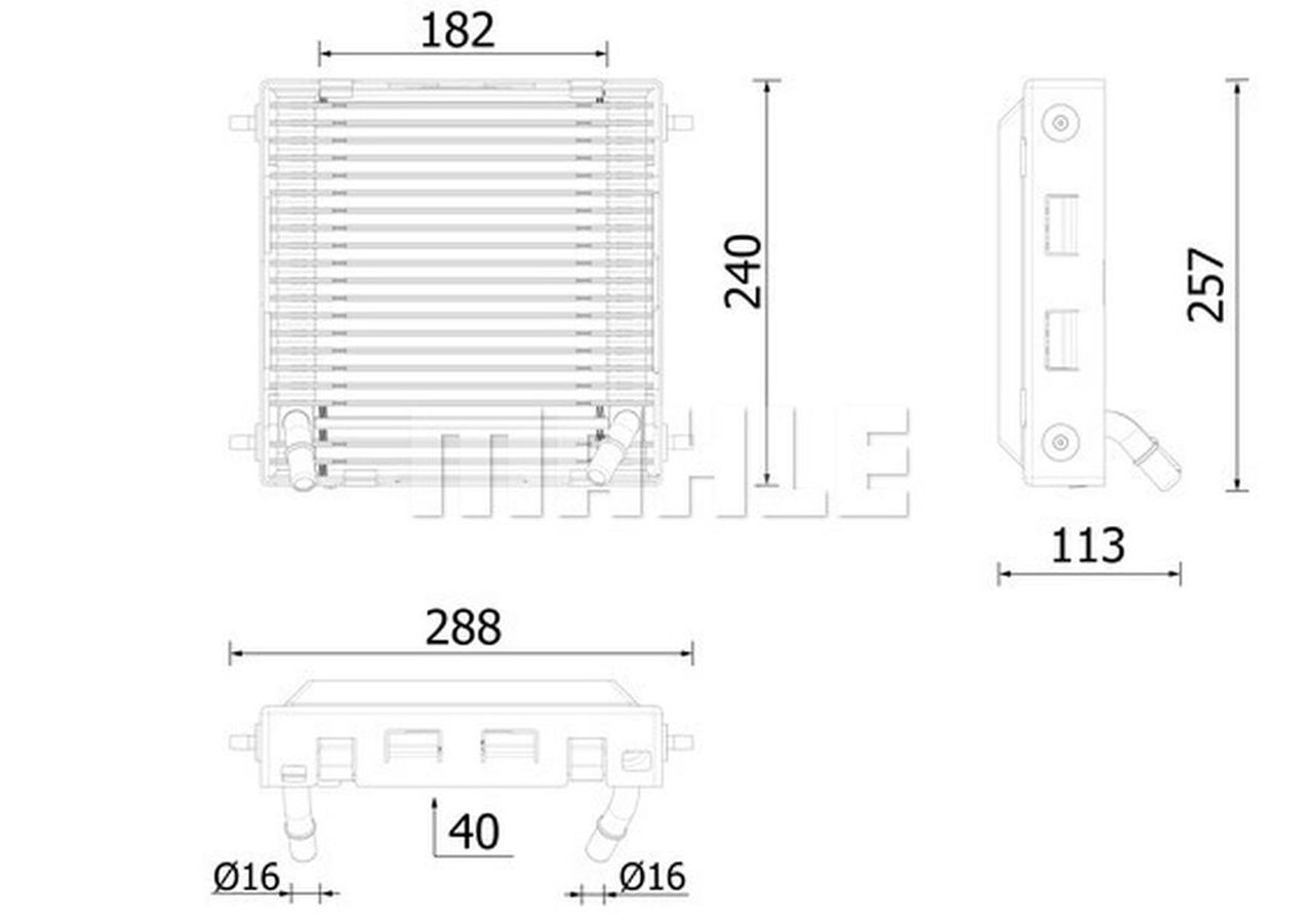 MAHLE Premium Line Oil cooler CLC289000P