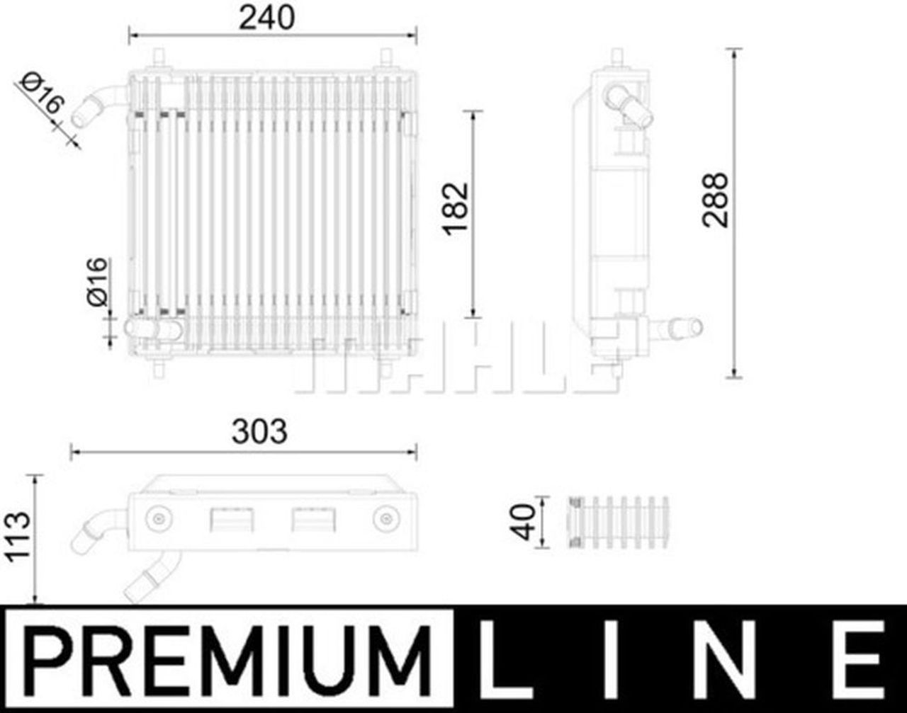MAHLE Premium Line Oil cooler CLC291000P