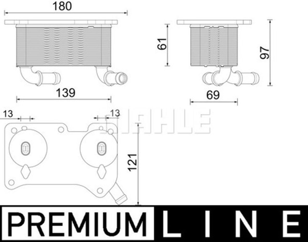 MAHLE Premium Line Oil cooler CLC294000P