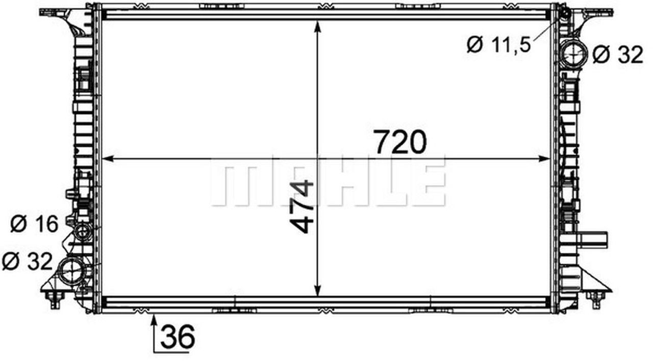 MAHLE PC Radiator CR1201000P