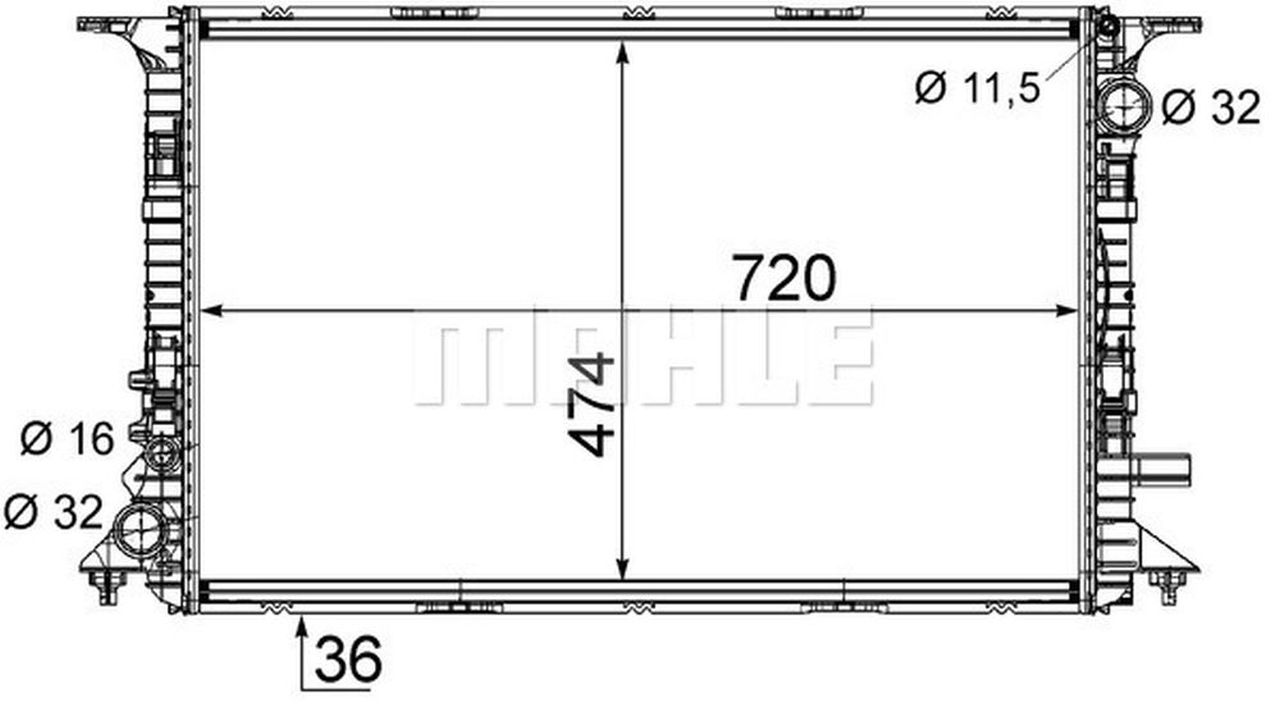 MAHLE PC Radiator CR1201000S