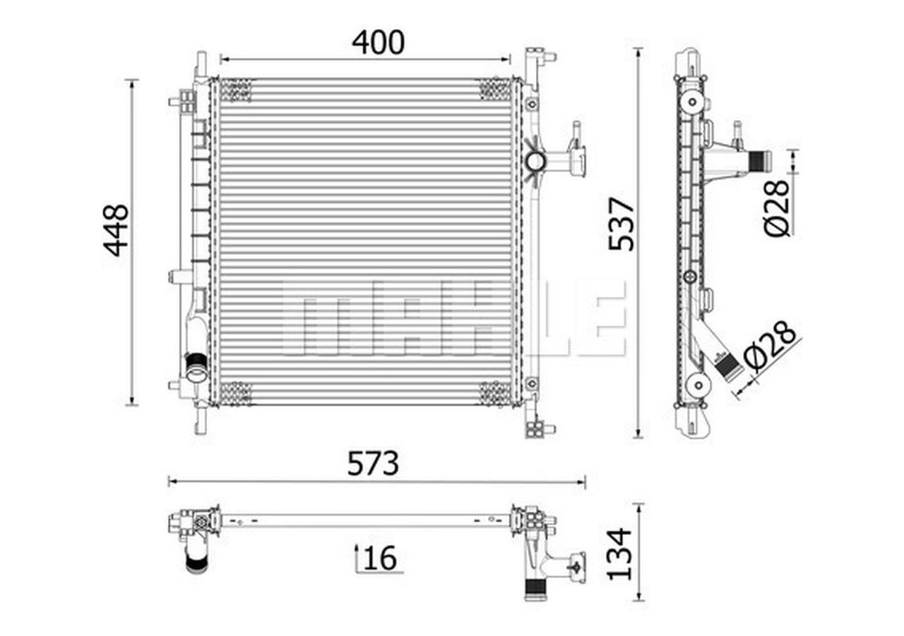 MAHLE Premium Line Coolant Radiator CR2071000P