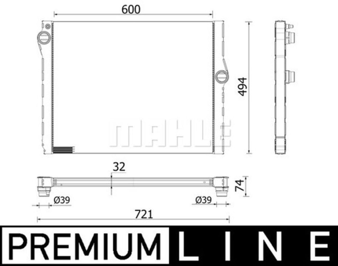 MAHLE Premium Line Coolant Radiator CR2333000P